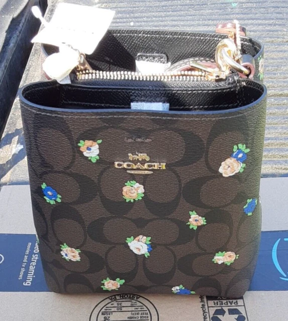 NWT COACH MINI Town Bucket Bag In Signature Canvas With Vintage Mini