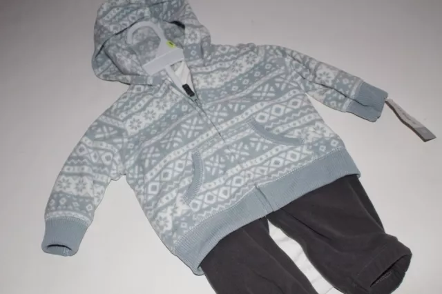 Carter's Gray Jacket Top Pants Boys Size 3 Months Carters NWT NEW 3PC