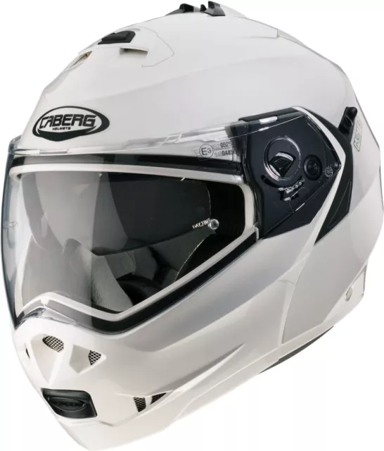 CABERG Klapphelm DUKE II 2 weiß Helm mit SONNENBLENDE & PINLOCK Motorradhelm