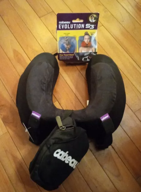 Evolution S3 Travel Neck Pillow Memory Foam Neck Support, Adjustable Clasp, and