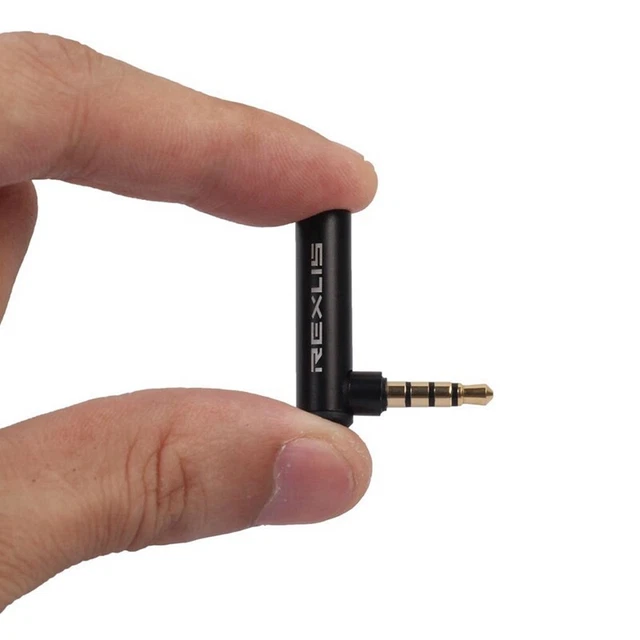 30 Degree Right Angled Adapter Audio Microphone Jack Stereo Plug Connector Y7M1 2