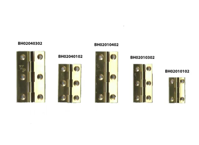 Worcester Parsons Broad Hinge 204 Series  2 x 1-1/8 (51 x 29) Polished Brass