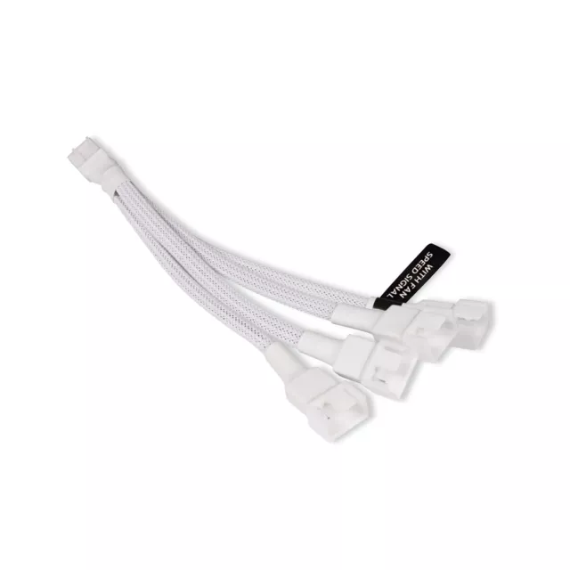 Alphacool Y-Splitter 4-Pin to 4x 4-Pin PWM, 15cm, White