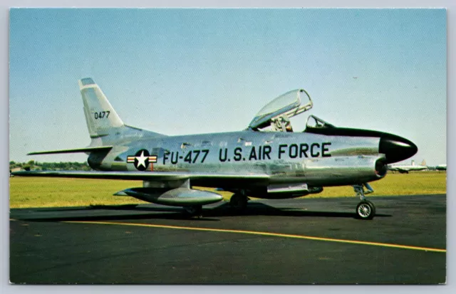 Postcard North American F-86D "Sabre" Fighter Aircraft U.S. Air Force