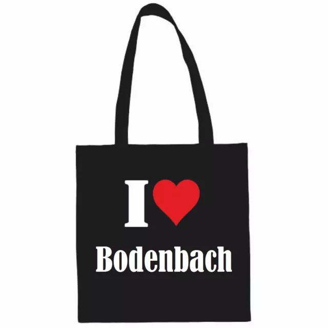 Tasche Beutel Baumwolltasche I Love Bodenbach das ideale Geschenk für Valentinst