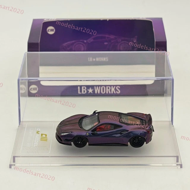 1/64 CM FERRARI LB-Works 488 Widebody LBWK Chameleon Magic Purple ...