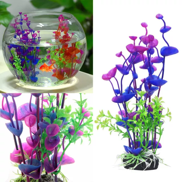 2 Pcs Aquarienpflanzen Künstliche Unterwasserpflanze Für Aquarium