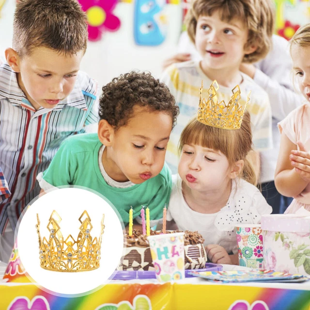 Couronne D'anniversaire Vintage Pour Gâteau - Diadème Reine Et Princesse - Avec Toppers Happy Birthday