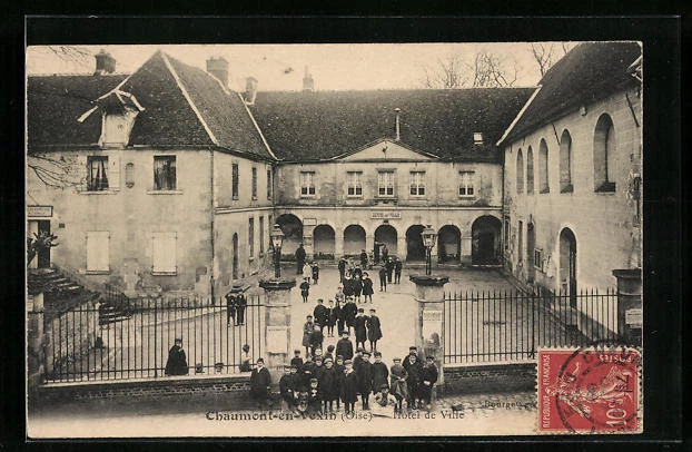 CPA Chaumont-en-Vexin, Hôtel de Ville 1908