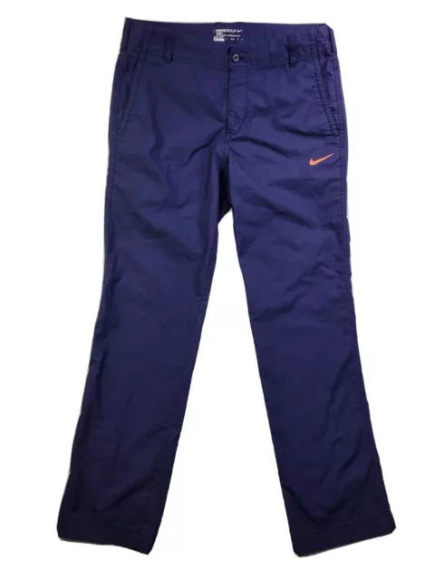 Nike Golf Sport Dri-Fit Men 32/32 Navy Chino Pant Performance Flat Front Pockets