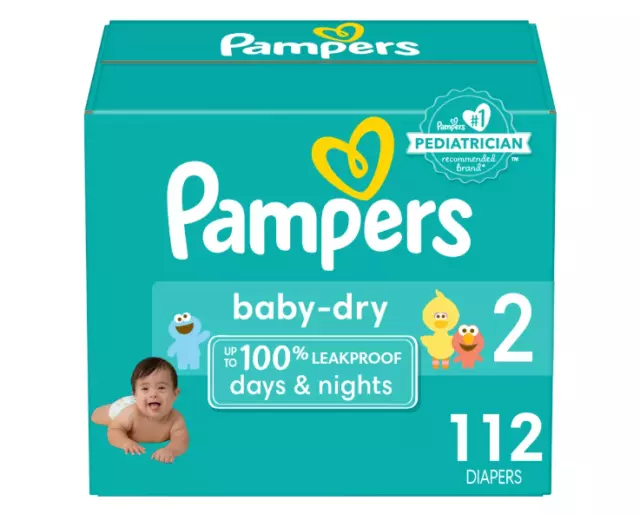 Pampers Baby Dry Diapers Enormous Pack - Size 2 - 112ct