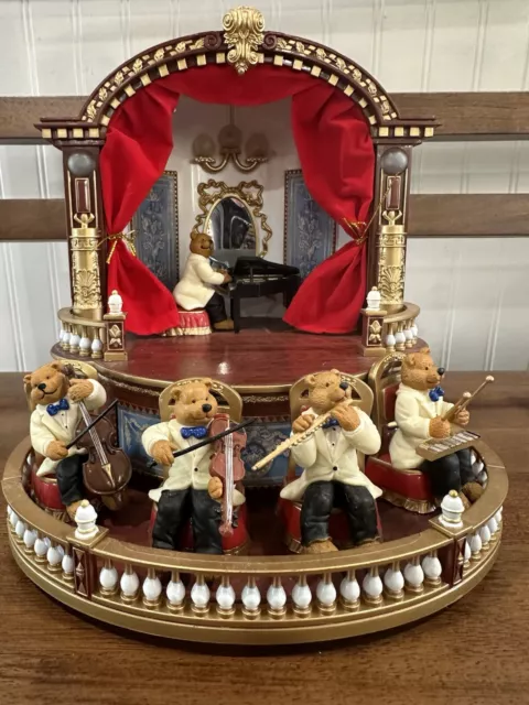 MR CHRISTMAS SYMPHONY SURPRISE BAND OF BEARS CLOCK Gold MR CHRISTMAS SYMPHONY SURPRISE BAND OF BEARS CLOCK Gold