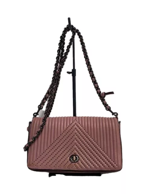 COACH DINKY WITH Quilting And Rivets Crossbody bag Dark berry 210.00 PicClick UK