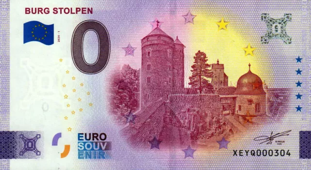 Null Euro Schein - 0 Euro Souvenir - Burg Stolpen 2024-1