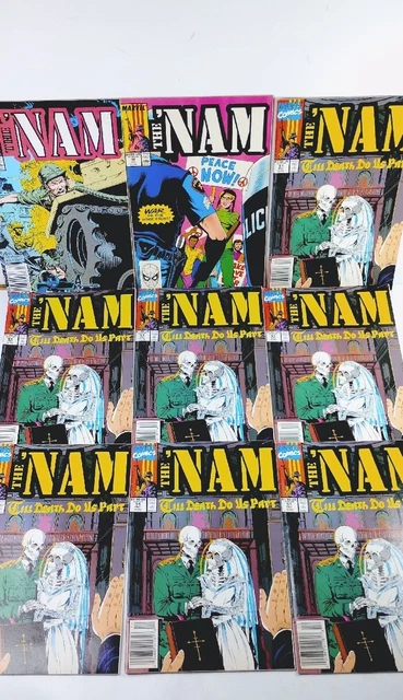 The Nam #29 32 51 Newsstand Variant dealer lot 1989 1990 Marvel Comics War vtg