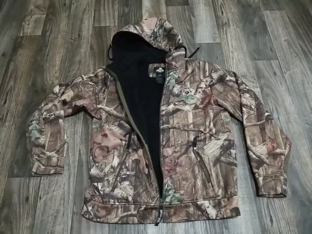 Mossy Oak Break Up Infinity Camo Zip Hoodie Jacket Men's medium Full Zip Lined