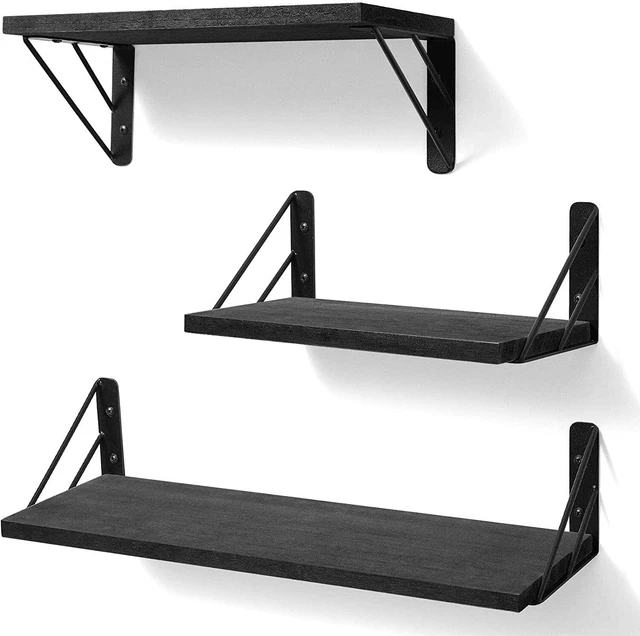 Wall Shelves for Bedroom Decor, Floating Wall Shelves, Set Of 3