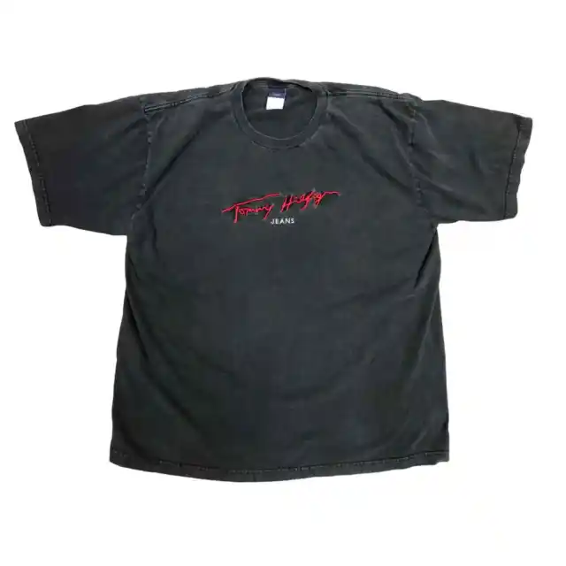 VINTAGE 90s Tommy Hilfiger Oversize Faded T-Shirt Y2K 2000s - Men's XXL