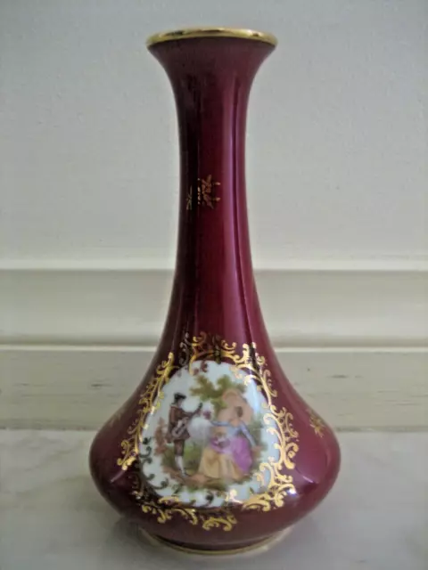 Vintage Courting couple Limoges France vase