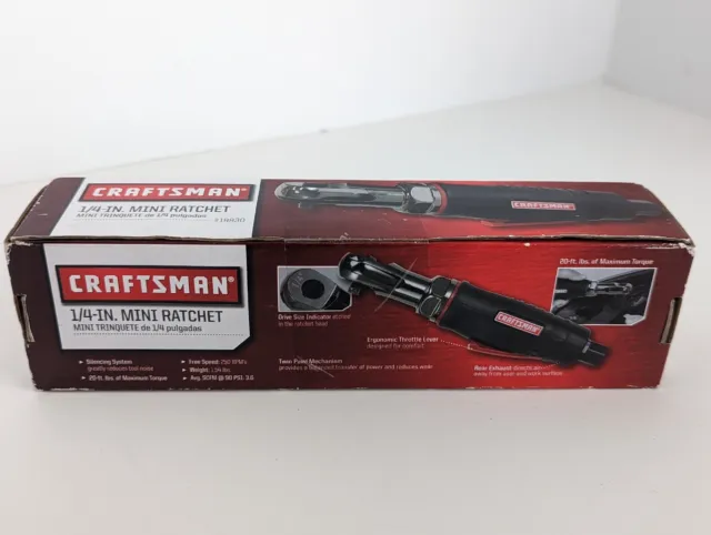BRAND NEW! CRAFTSMAN 1/4 DRIVE MINI AIR RATCHET WRENCH 19930 tools