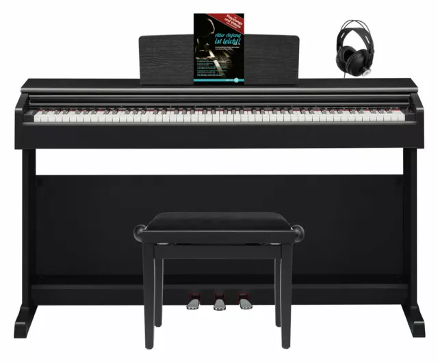 Yamaha Arius YDP-145 B E-Piano 88 Tasten Set Digitalpiano Bank Kopfhörer Schwarz