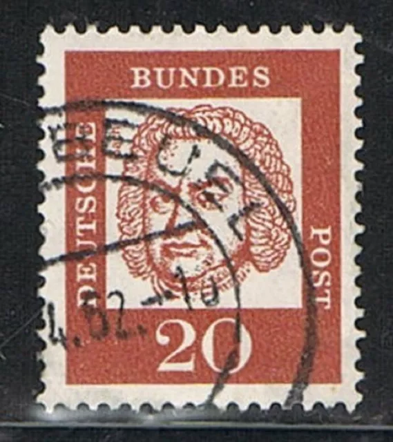 Bedeutende Deutsche 020, 352 x, gestempelt Rundstempel, ohne Fluoreszenz