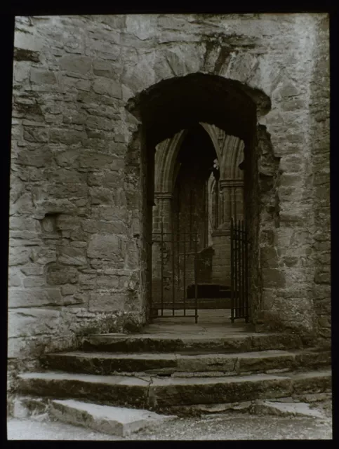 VINTAGE Magic Lantern Rutsche TINTERN ABBEY RUINS NO2 C1938 FOTO WALES