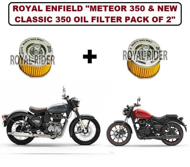 ROYAL ENFIELD 'METEOR 350 & New Classic 350' Oil Filter Pack of 2 £33. ...