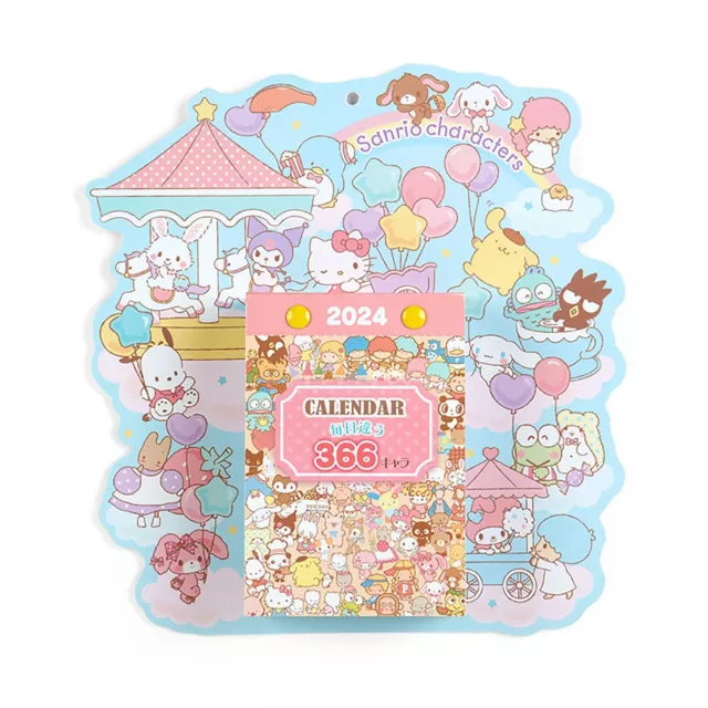 SANRIO CHARACTERS 2024 Wall Daily Calendar Kawaii Cute Official Japan