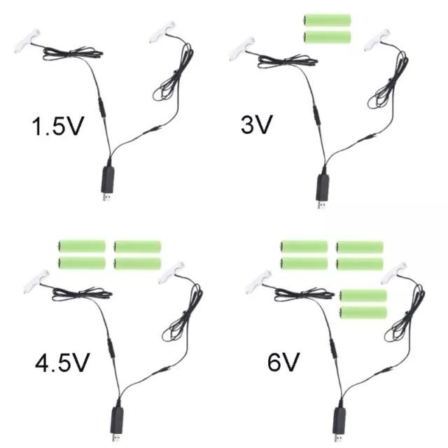 2in1 USB Power Supply AA  -Eliminator for  Remote Control Lamps