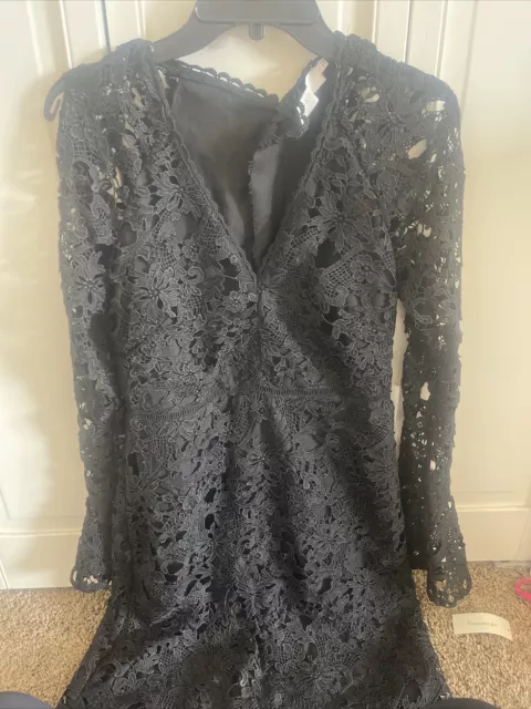 NEW WITH TAGS ASTR THE LABEL  black lace dress Size Large