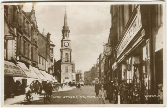 HIGH STREET, FALKIRK - Stirlingshire Postcard