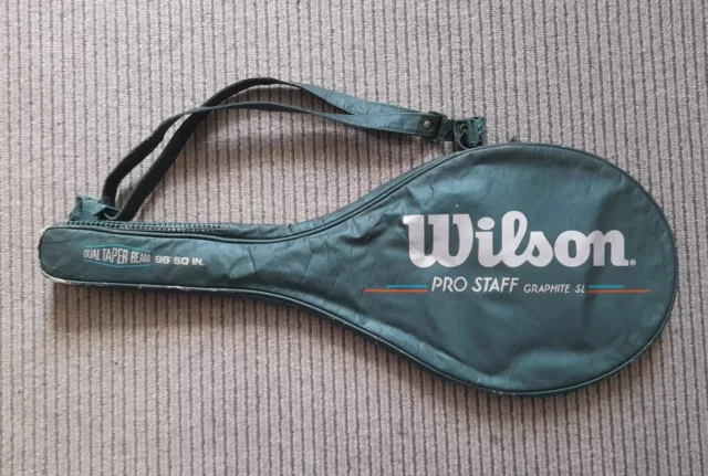 Vintage Wilson Pro Staff Graphite SL Adult Tennis Racket Bag With Shoulder Strap