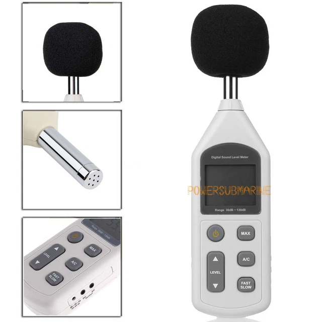 LCD SOUND NOISE Level Meter Decibel Logger 30-130dB Digital Noise ...