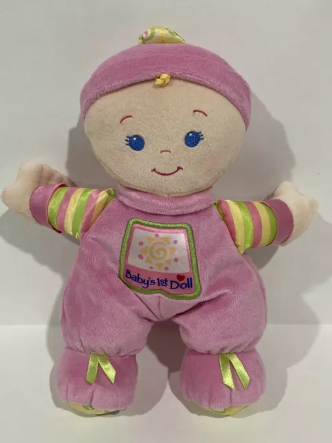 Fisher Price Baby’s 1st First Doll Rattle Plush 10” Pink Soft Stuffed Toy 2008