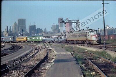 Original Slide Burlington CB&Q 9969 EMD E8A 16th St. Chicago ILL 8-29-1972