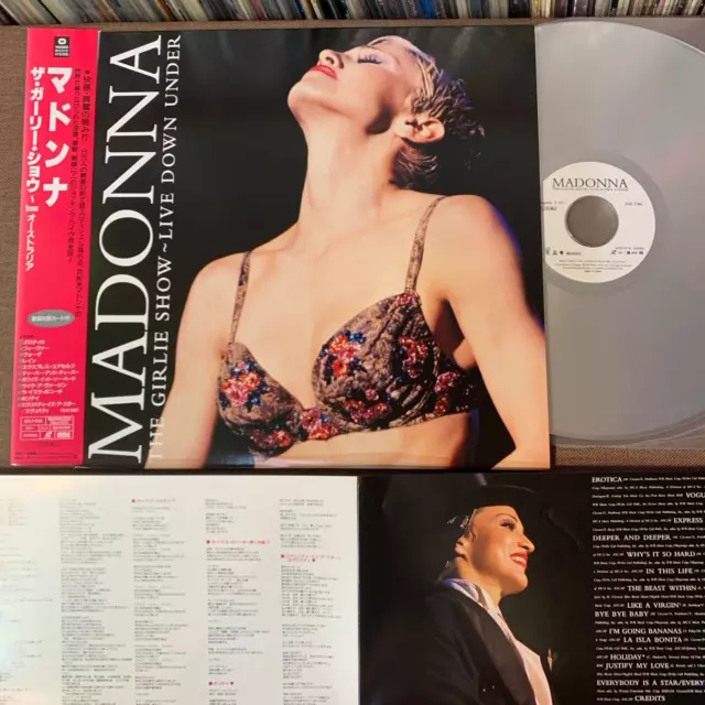 MADONNA The Girlie Show-Live Down Under JAPAN Laser Disc LD WPLP-9116 OBI+INSERT MADONNA The Girlie Show-Live Down Under JAPAN Laser Disc LD WPLP-9116 OBI+INSERT