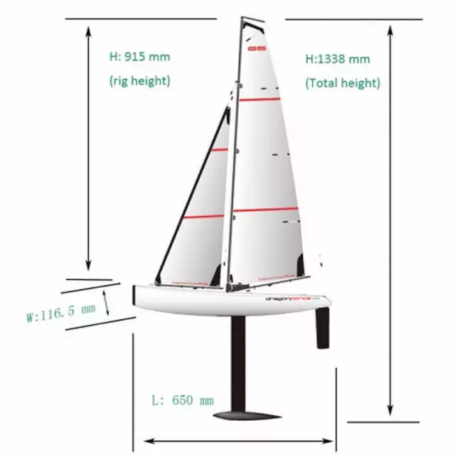 Joysway Dragon Force 65 RTR V7 (with radio) Radio Controlled Sailing Yacht J8815 2