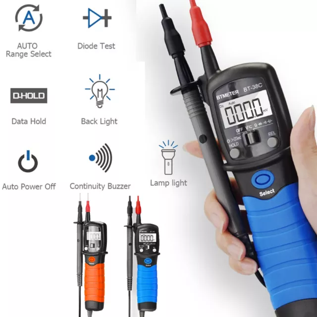 Multimeter Digital AC DC 600V Stromspannung Ohmmeter Durchgangsprüfer Stift DE