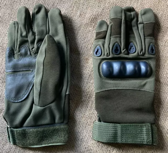 Tactical Army Military Gloves Combat Airsoft Hard Knuckles - Medium Free Postage