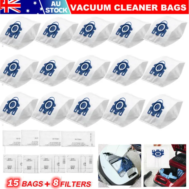 15x Vacuum Bags 3D Efficiency Dust Bag For Miele GN HYCLEAN Compact C1 S6 S5360