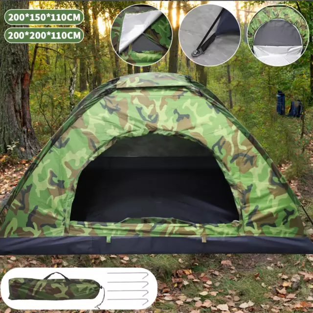 2-3 Mann Personen Camping Zelt wasserdicht für Outdoor Wanderrucksack Angeln