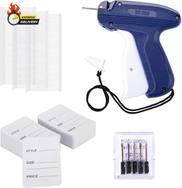 1pc, Tagging Gun For Clothing, Standard Retail Price Tag, Attacher Gun Kit  For Clothes Labeler With 5 Needles & 1000pcs, 2 Barbs Fasteners, Quick Sin