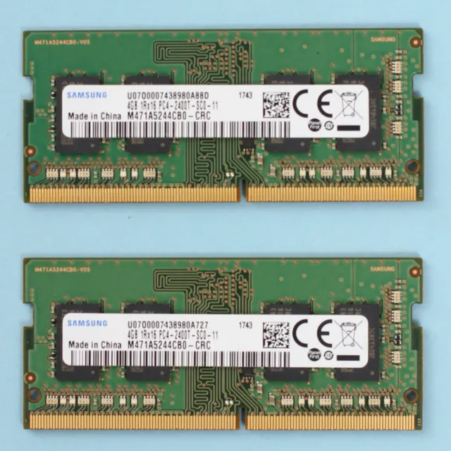 8GB (2x 4GB) PC4-2400T DDR4 2400Mhz Laptop SODIMM 260 Pin Memory RAM Samsung