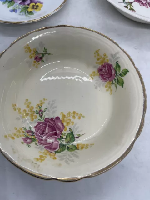 Alfred Meakin Floral Plate Midwinter Sutherland Fine Bone China Bowls Small Gold 2