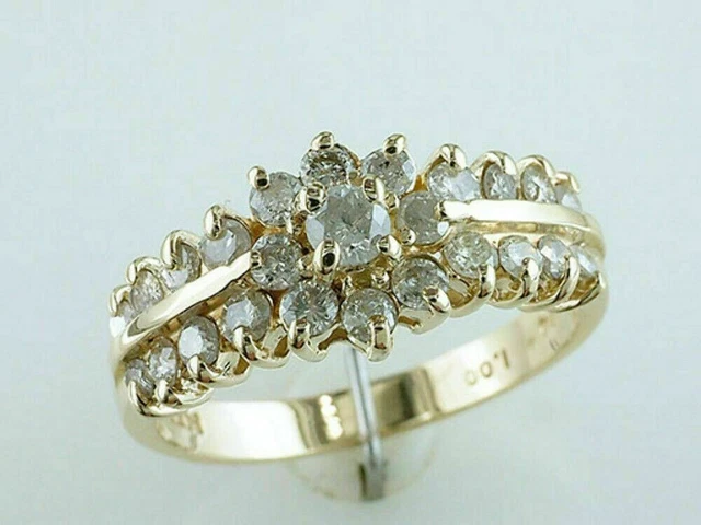 Women's 2.00Ct Round Cut Lab-Created Diamond 14K Yellow Gold Plated Wedding Ring 2
