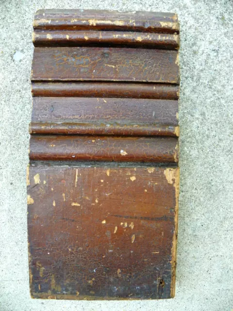 Antique Plinth Block Door Trim Molding Architectural Salvage Vintage, Varnished
