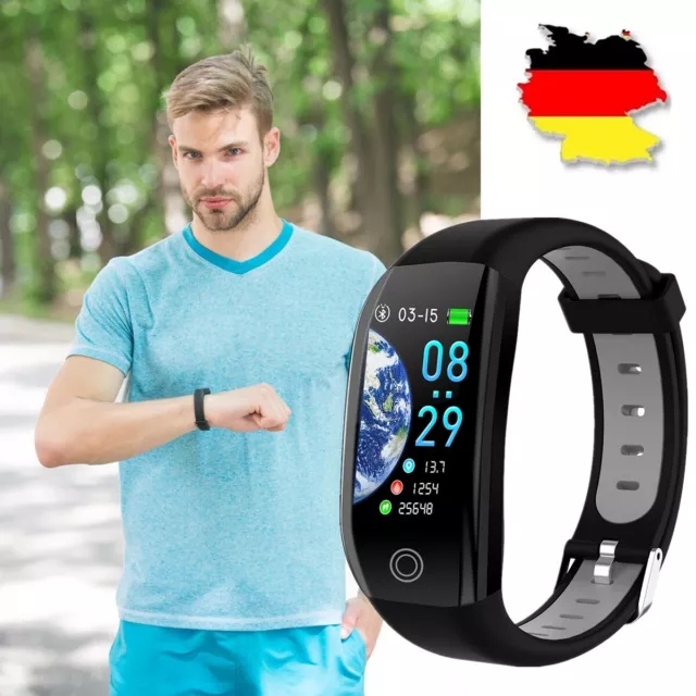 Smartwatch 2023 Herren Damen Fitnessuhr Tracker Bluetooth Sportuhr Schrittzähler