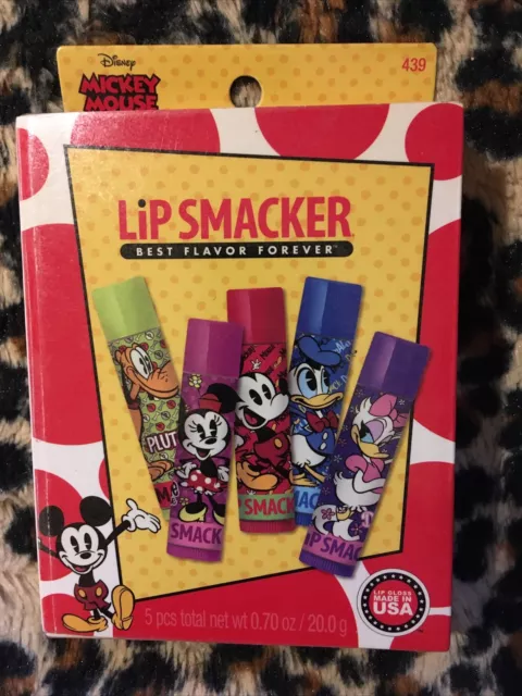 5 Lip Smacker Balms Disney Mickey Mouse & Friends Best Flavor Forever *BRAND NEW