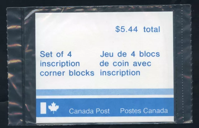 Canada Mint NH 34c Scott #1066 SEALED MATCHED SET of 4 1985 Cdn Lighthse Blocks 2